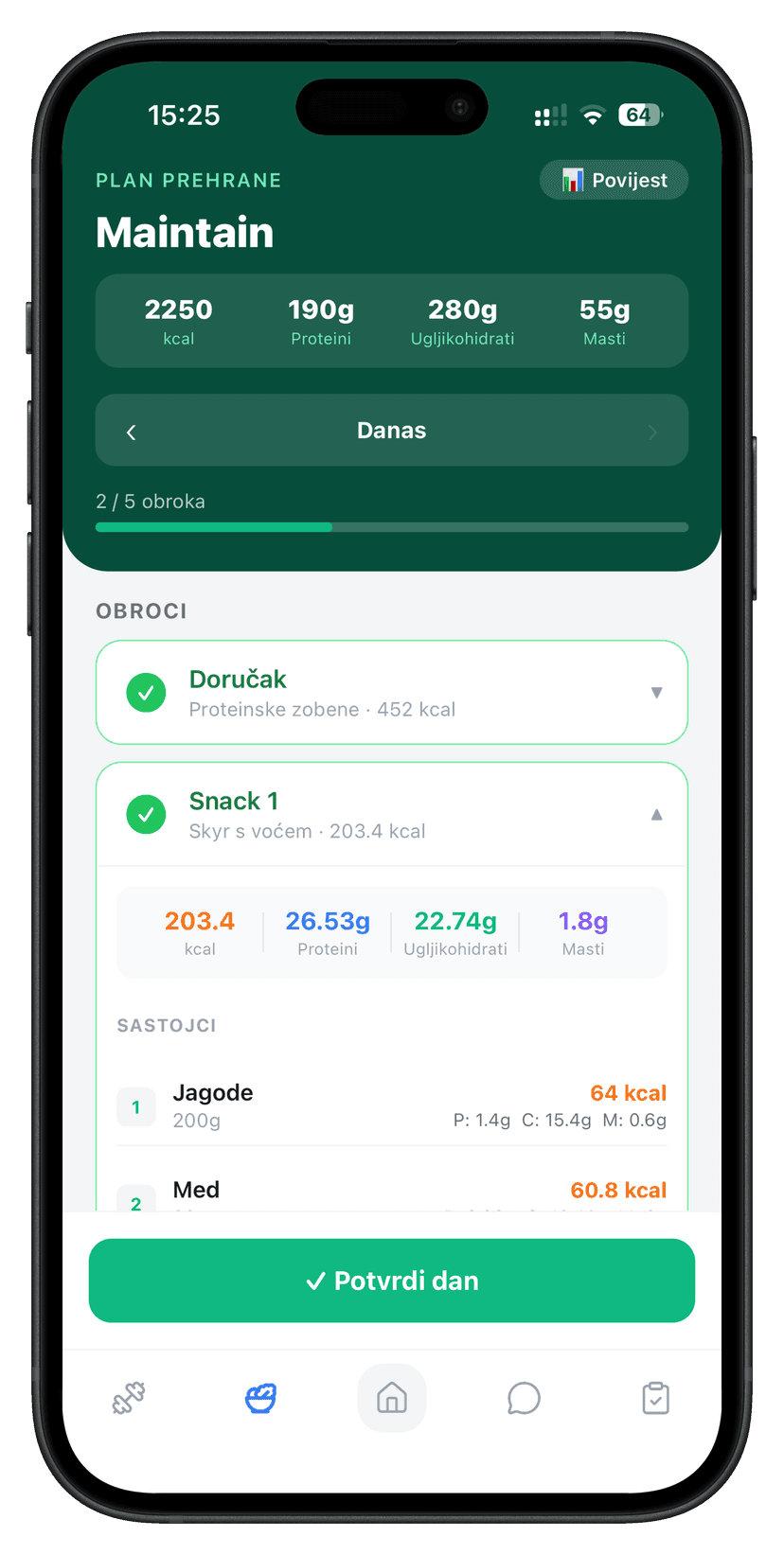 Macros calculated in advance